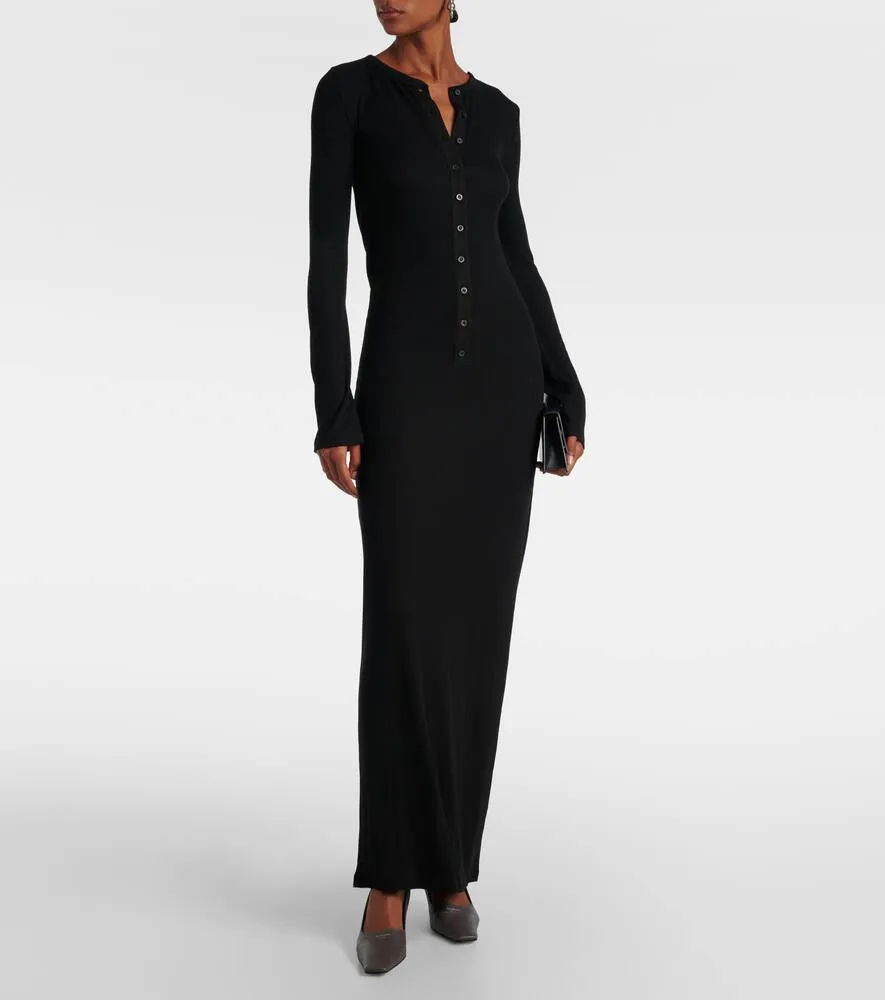Acne Studios Etrixie ribbed-knit maxi dress