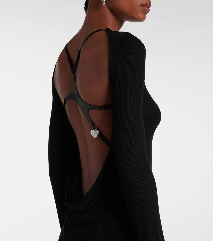 Acne Studios Etrixie ribbed-knit maxi dress