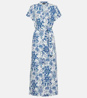 A.P.C. Annelie floral linen-blend maxi dress