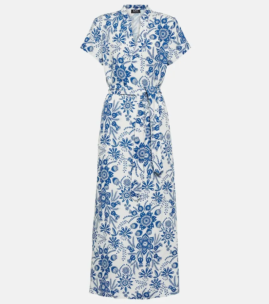 A.P.C. Annelie floral linen-blend maxi dress