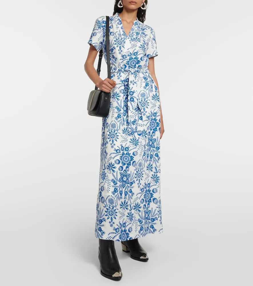 A.P.C. Annelie floral linen-blend maxi dress