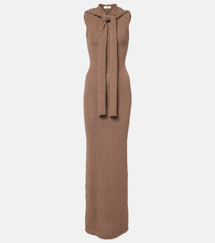Aya Muse Rory hooded cotton-blend maxi dress