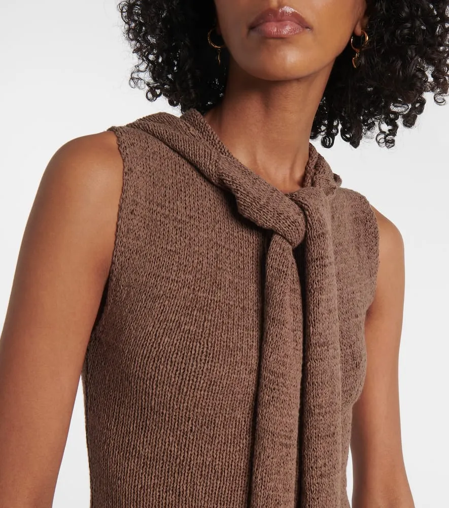 Aya Muse Rory hooded cotton-blend maxi dress