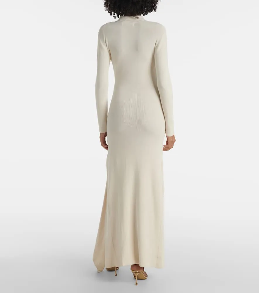 Aya Muse Saros draped cotton-blend maxi dress