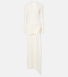 Aya Muse Saros draped cotton-blend maxi dress