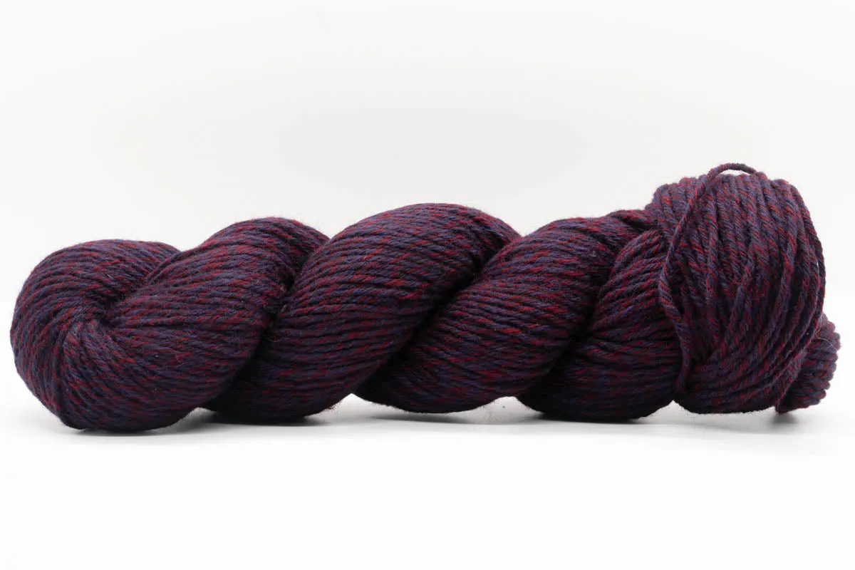 Baby Yak Wool Yarn - Marled Antique Ruby/Mulberry - DK