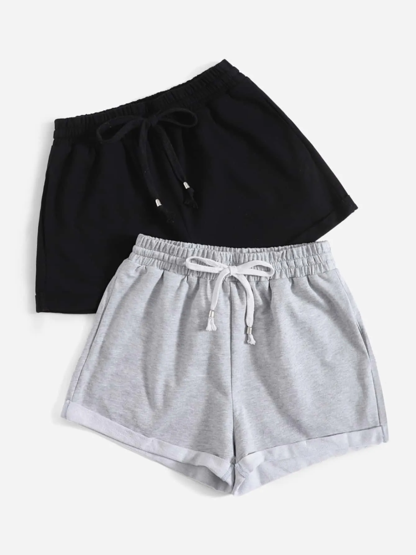 Casual Colorblock Pocket Natural Women Shorts
