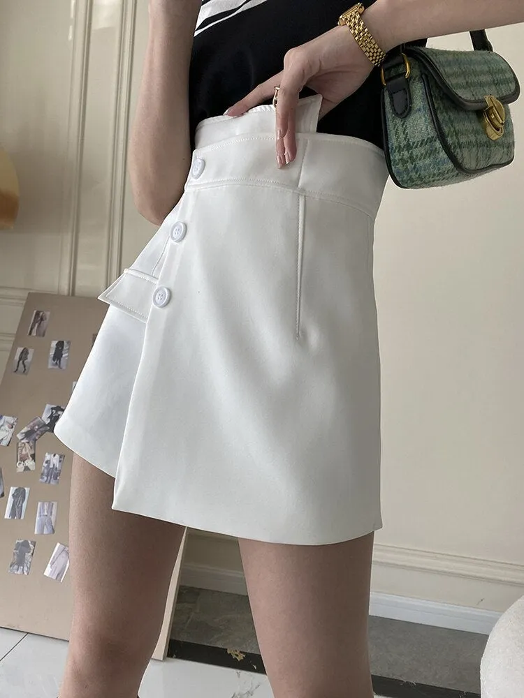 Casual Wide Leg High Waist Shorts