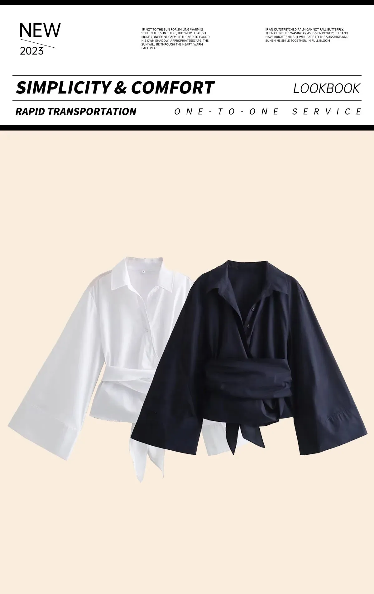 Chic Double Breasted Poplin Blouse