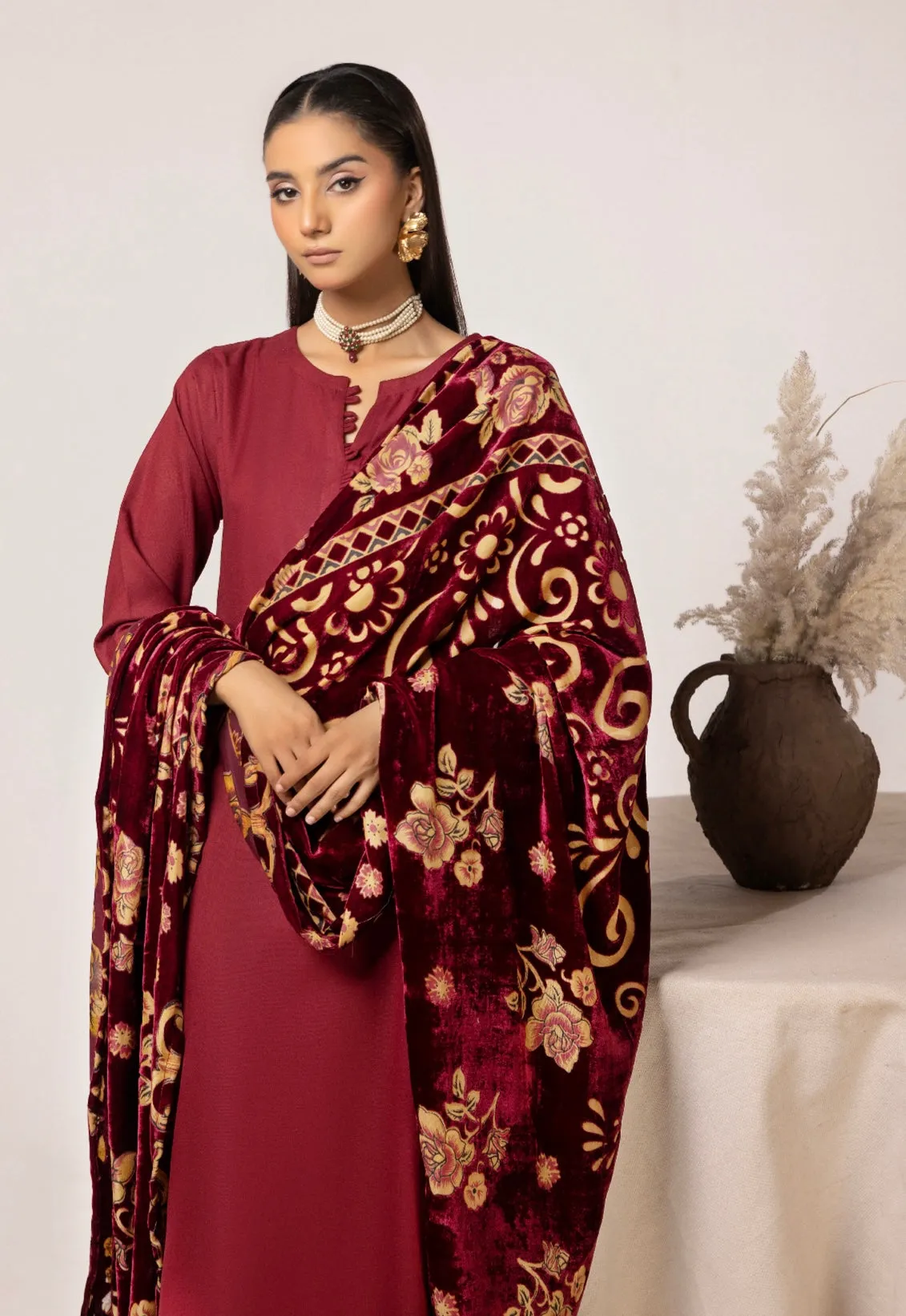 DHANAK WITH PLACHI SHAWL