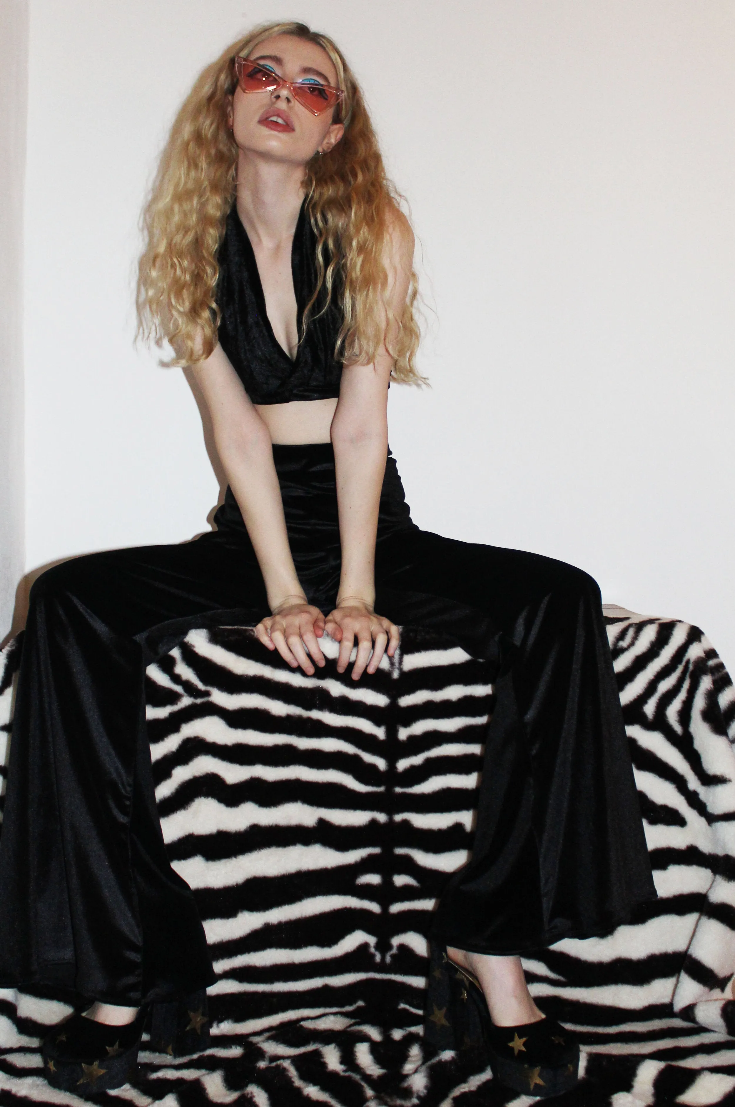 EBONY VELVET FLARES