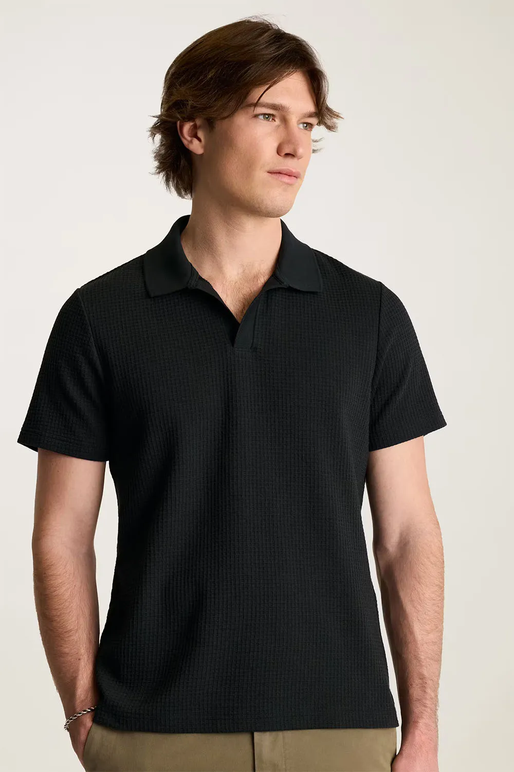 JOHNNY COLLAR POLO Jet Black