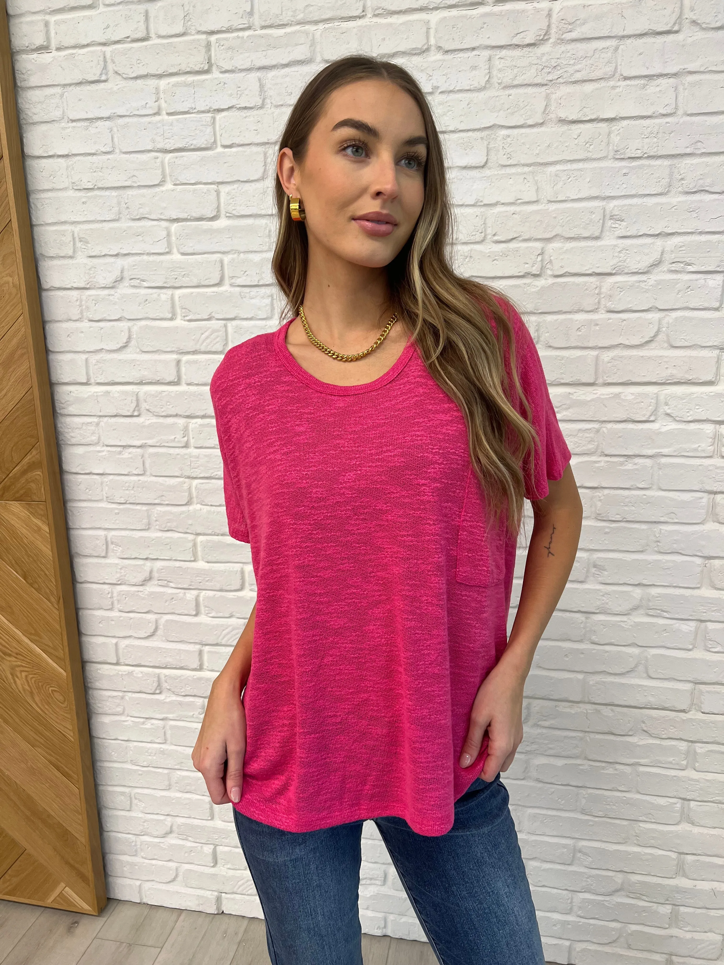 Kenny Tee in Hot Pink