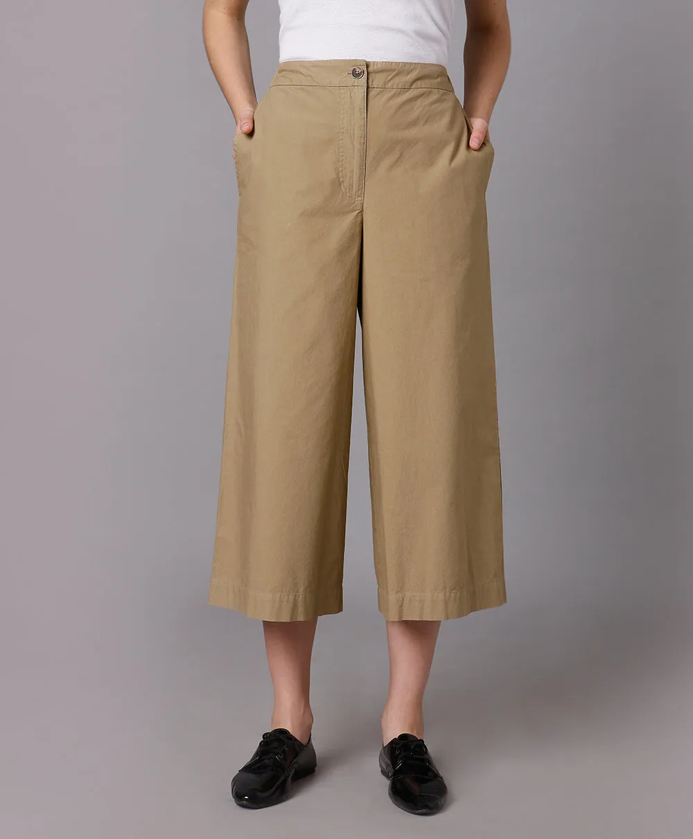Khaki Wide Leg Pant