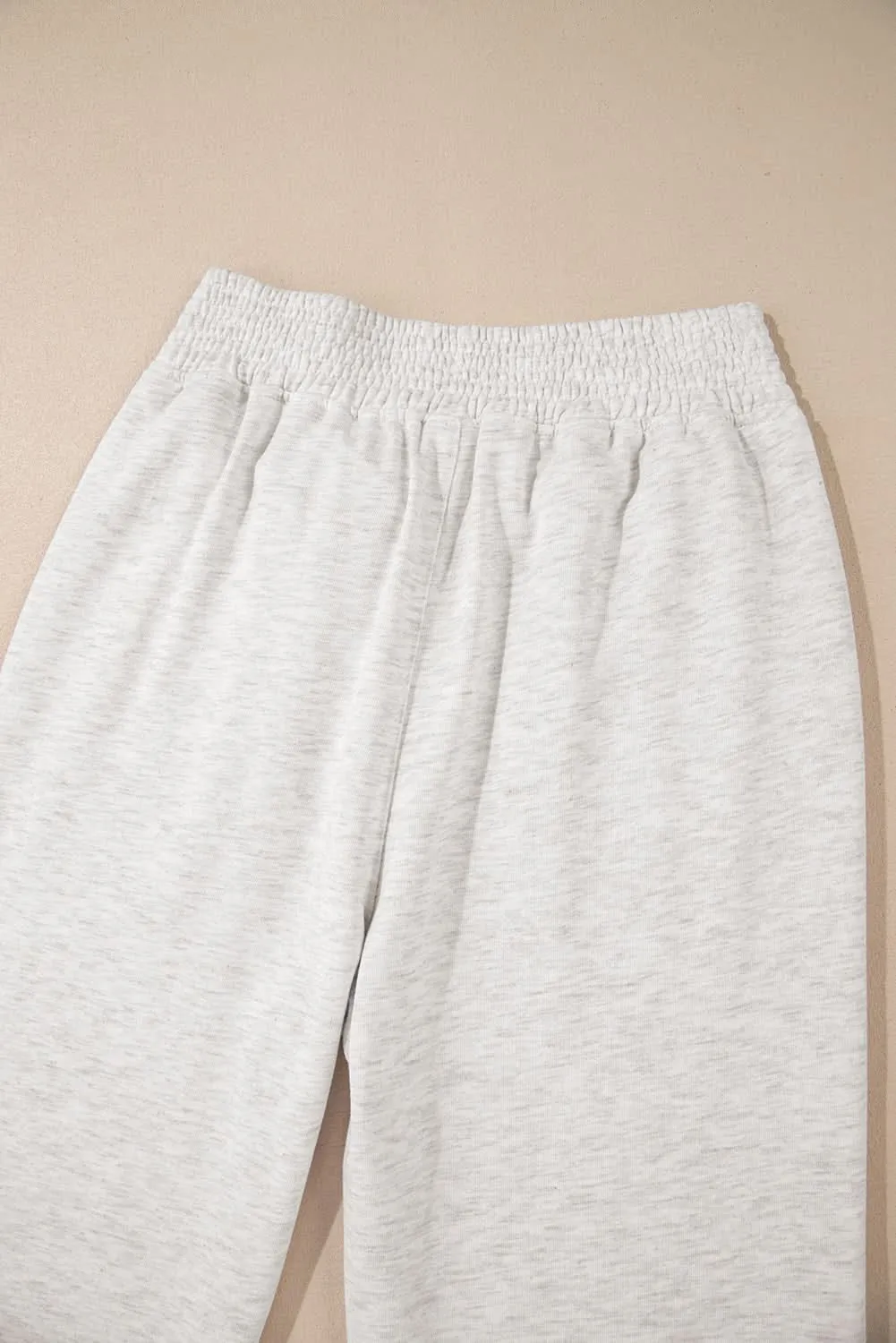 Light grey wide leg lounge pants
