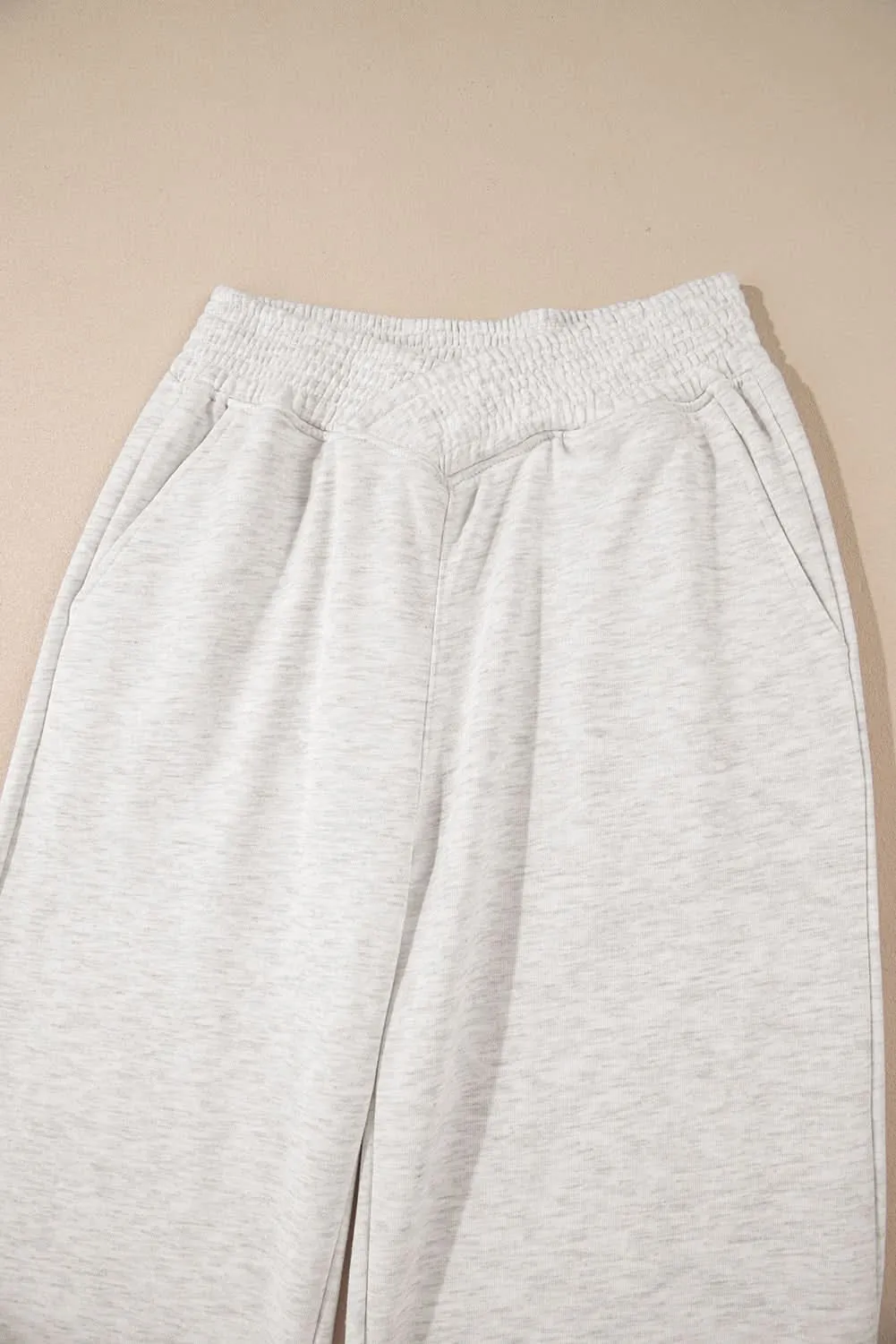 Light grey wide leg lounge pants