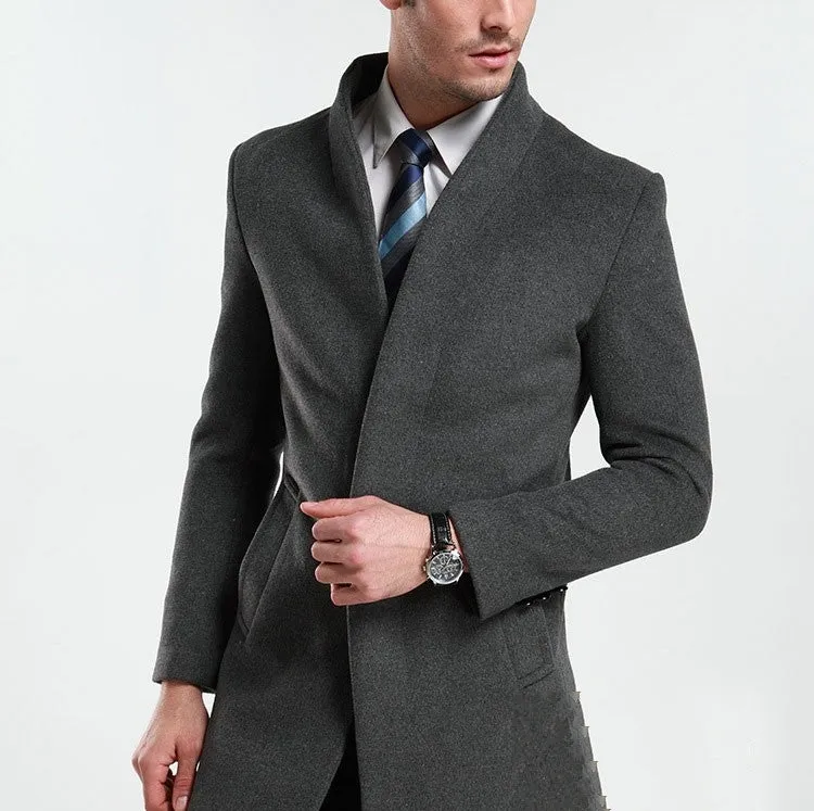 Men's Autumn/Winter Woolen Slim Fit Coat | Men's Outwear
