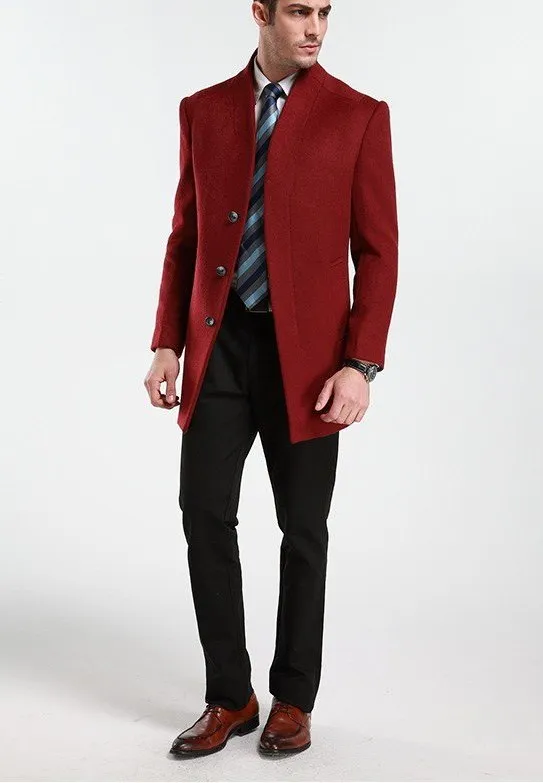 Men's Autumn/Winter Woolen Slim Fit Coat | Men's Outwear