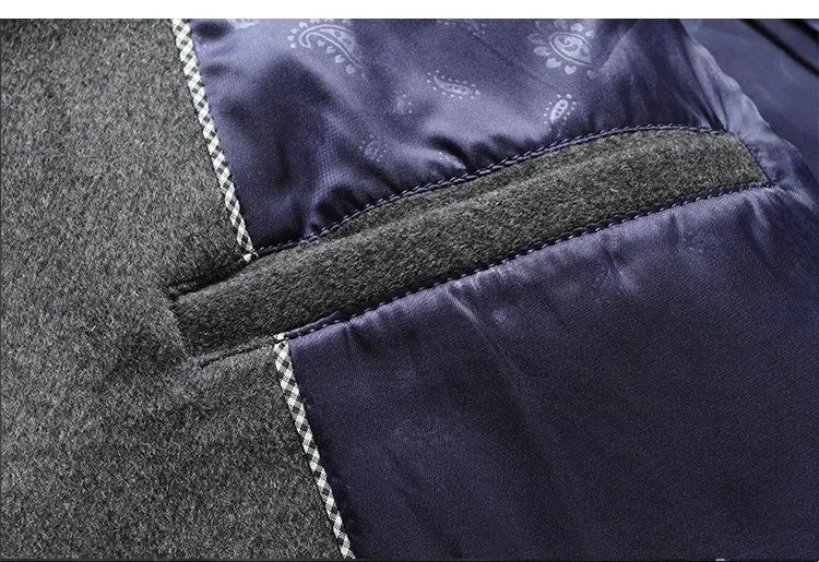 Men's Autumn/Winter Woolen Slim Fit Coat | Men's Outwear