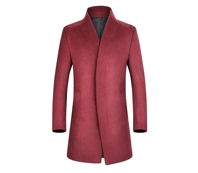 Men's Autumn/Winter Woolen Slim Fit Coat | Men's Outwear