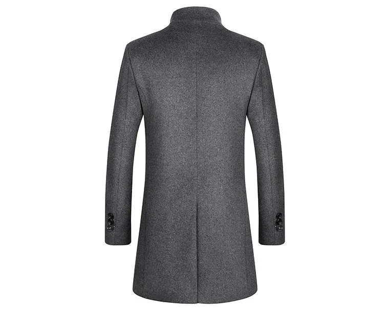 Men's Autumn/Winter Woolen Slim Fit Coat | Men's Outwear