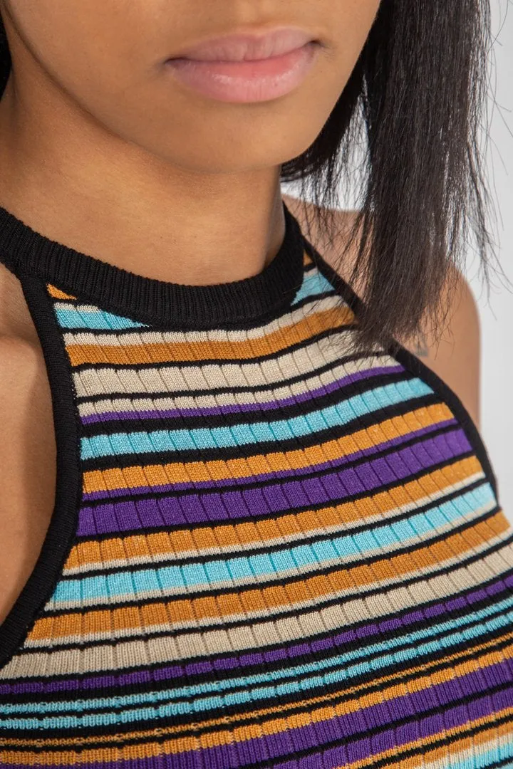 Multi Stripe Rib Vest Top