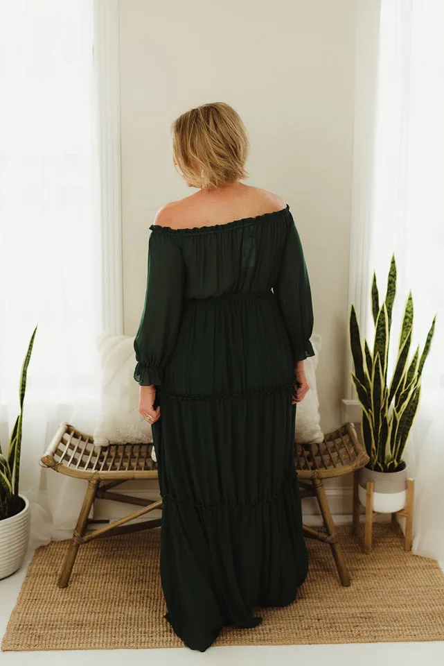 Off Shoulder Tier Maxi