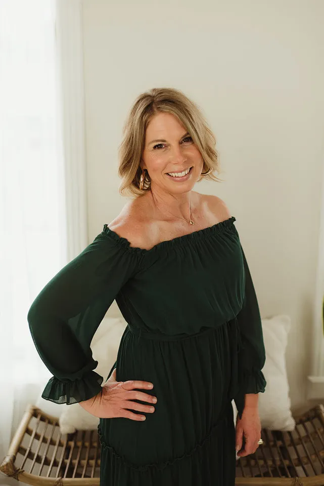 Off Shoulder Tier Maxi