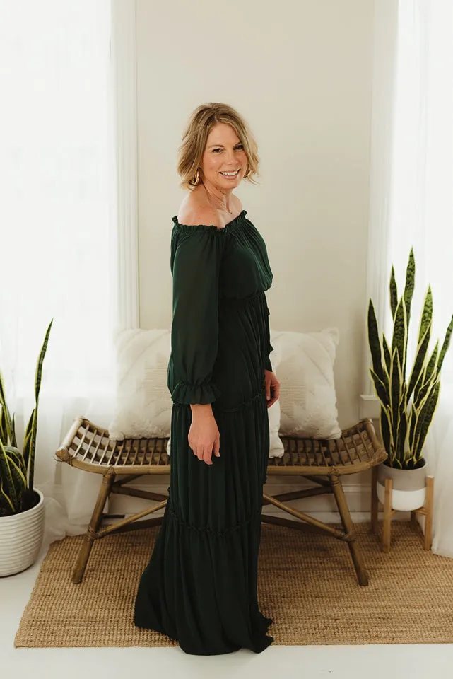 Off Shoulder Tier Maxi