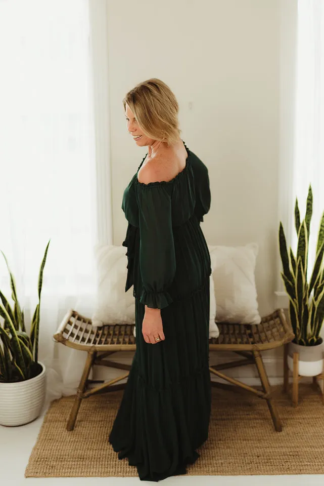 Off Shoulder Tier Maxi