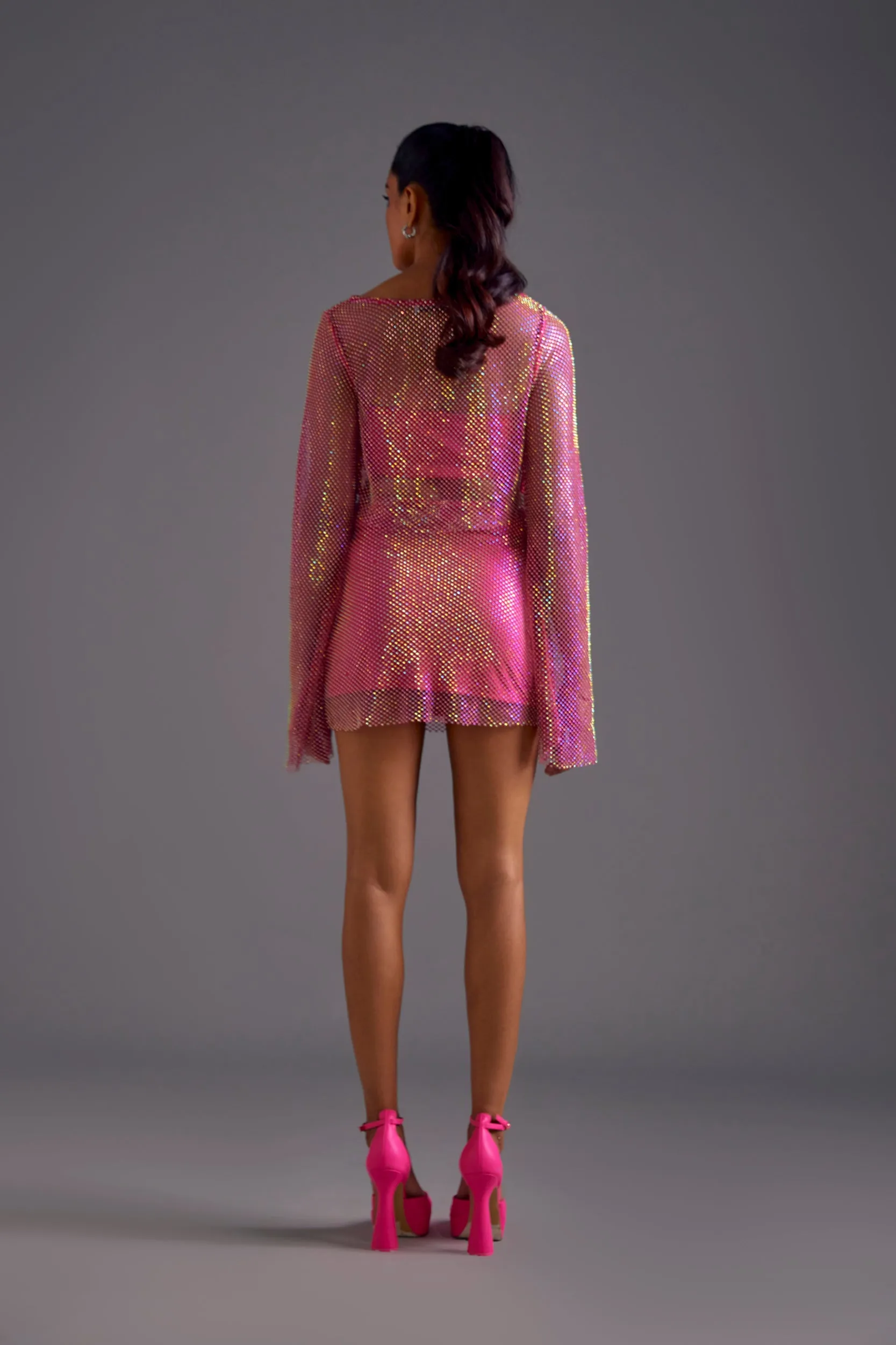 Pink Diamond Mesh Top