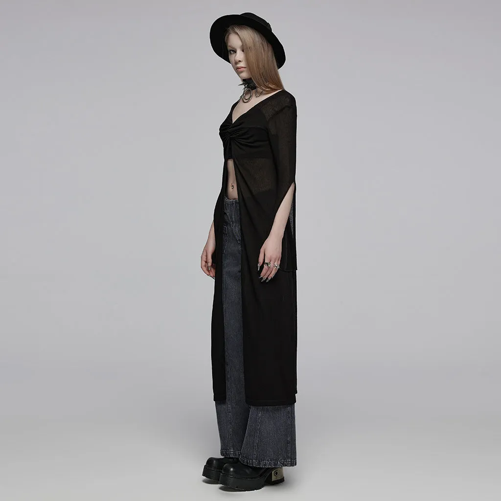 Reversible linen feel woolen long coat OPM-255KMF