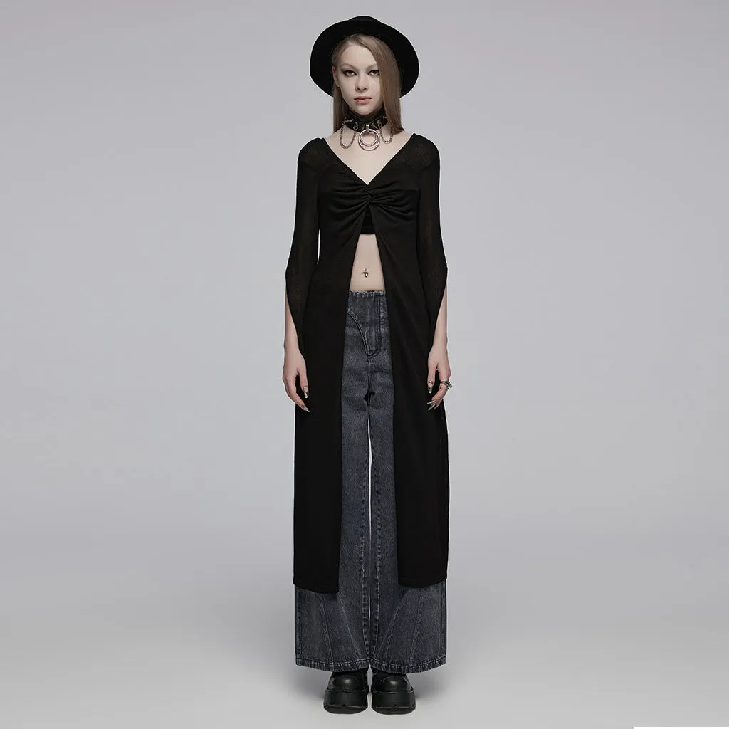 Reversible linen feel woolen long coat OPM-255KMF