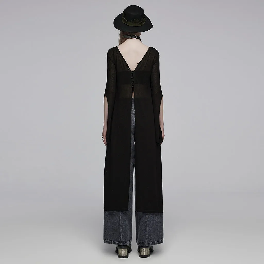 Reversible linen feel woolen long coat OPM-255KMF