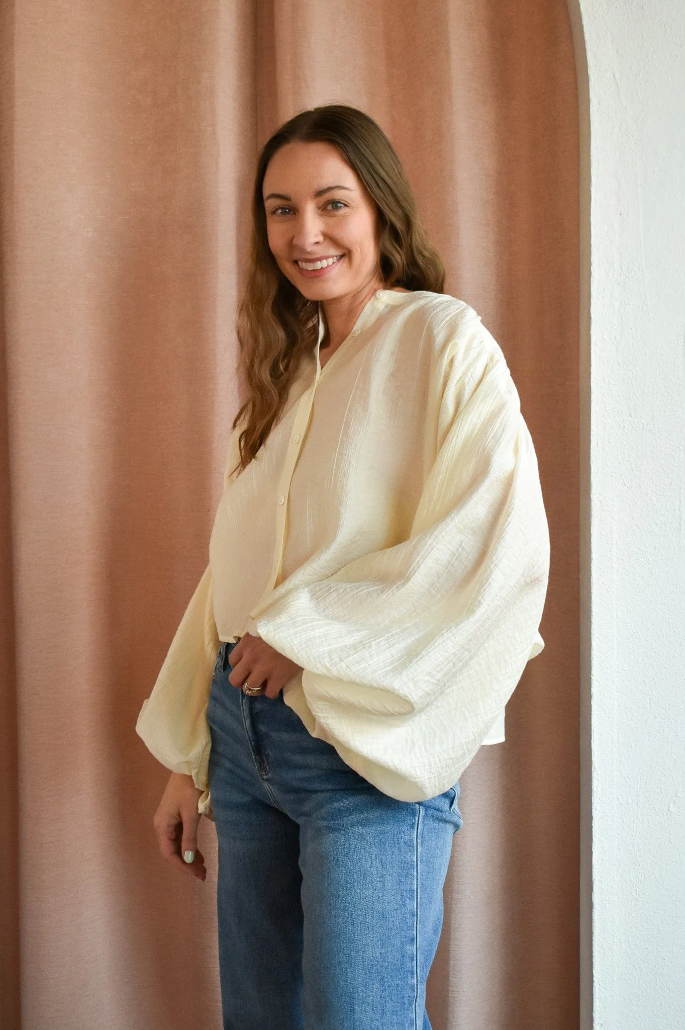Seek Me Out Oversize Sleeve Blouse