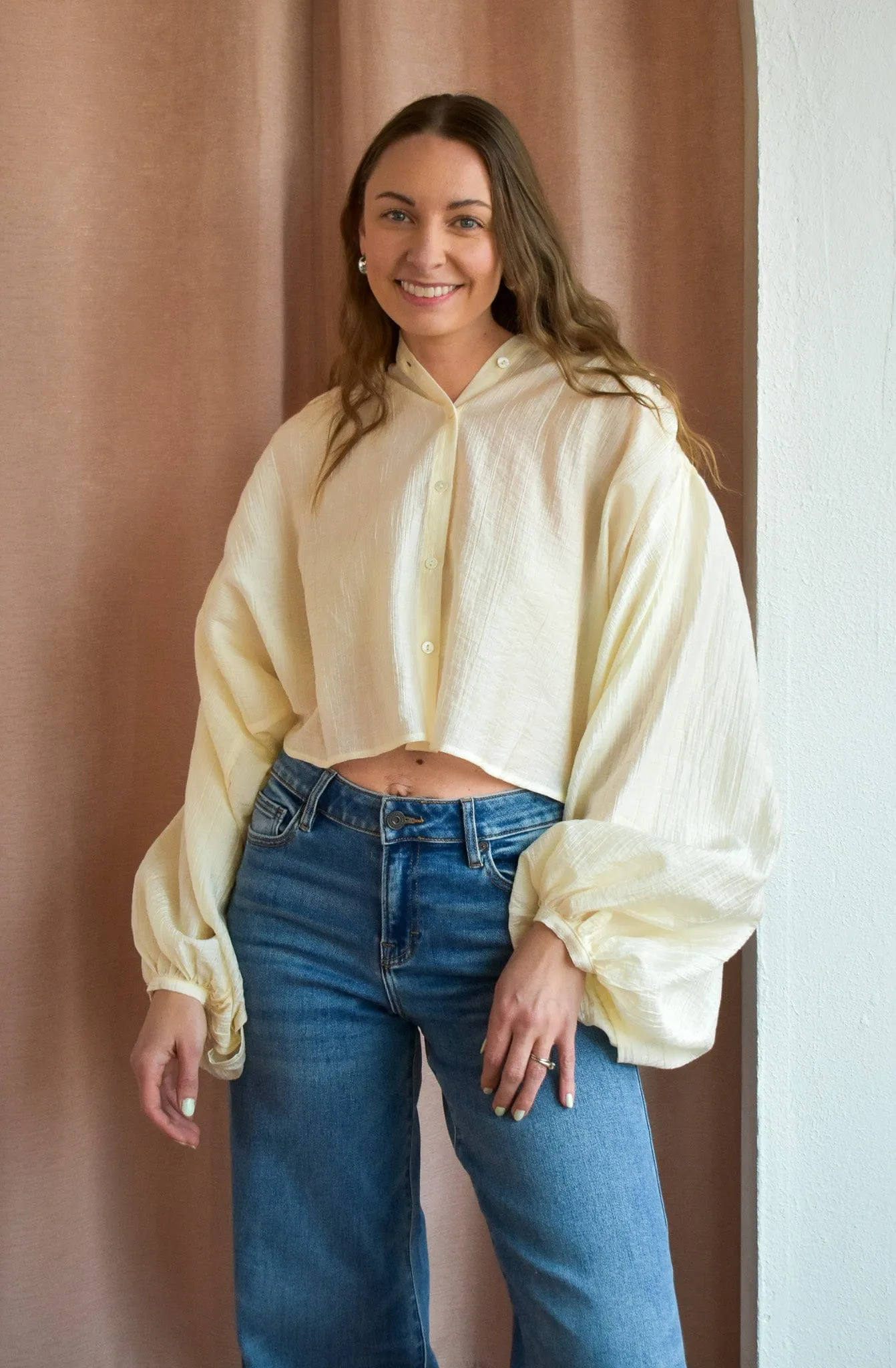 Seek Me Out Oversize Sleeve Blouse