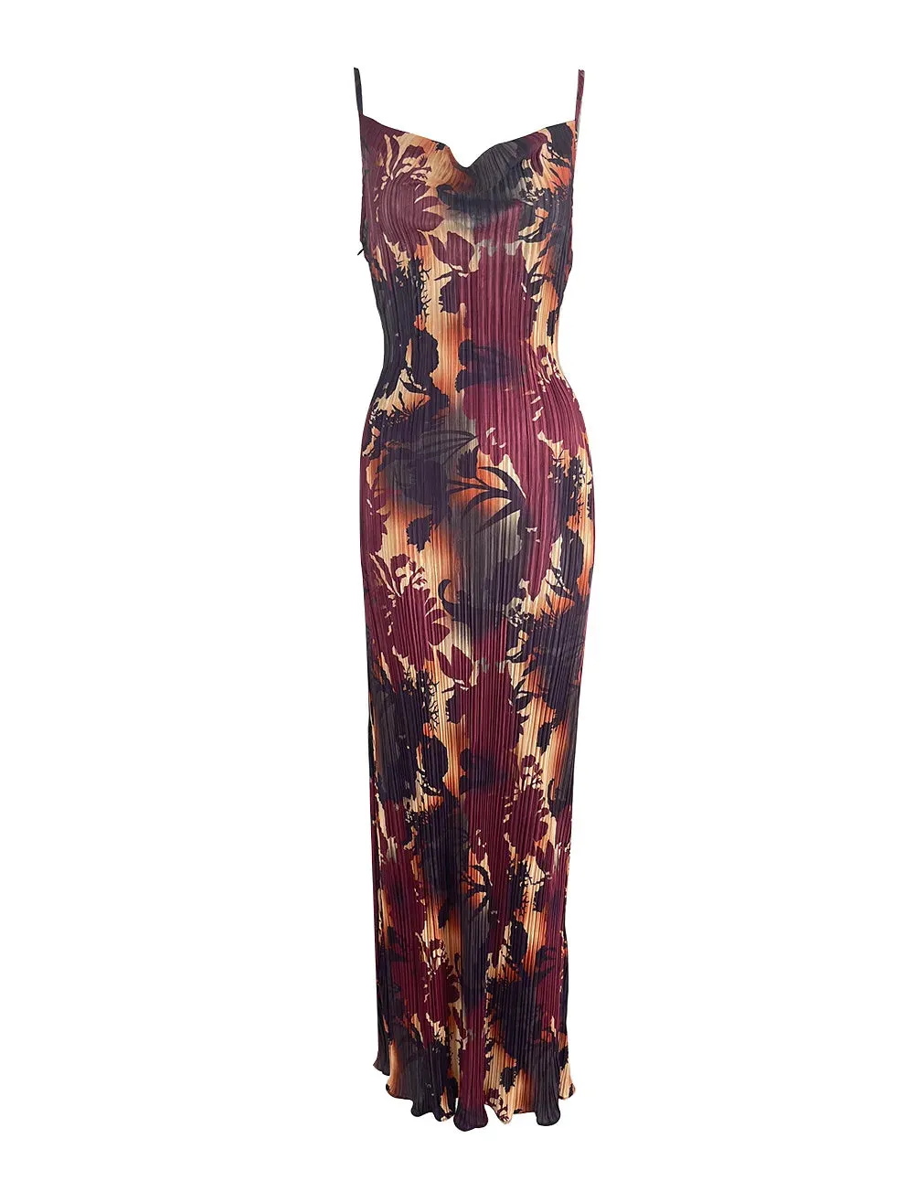 Summer Elegant Sexy Spaghetti Striped Sleeveless Party Maxi Dress