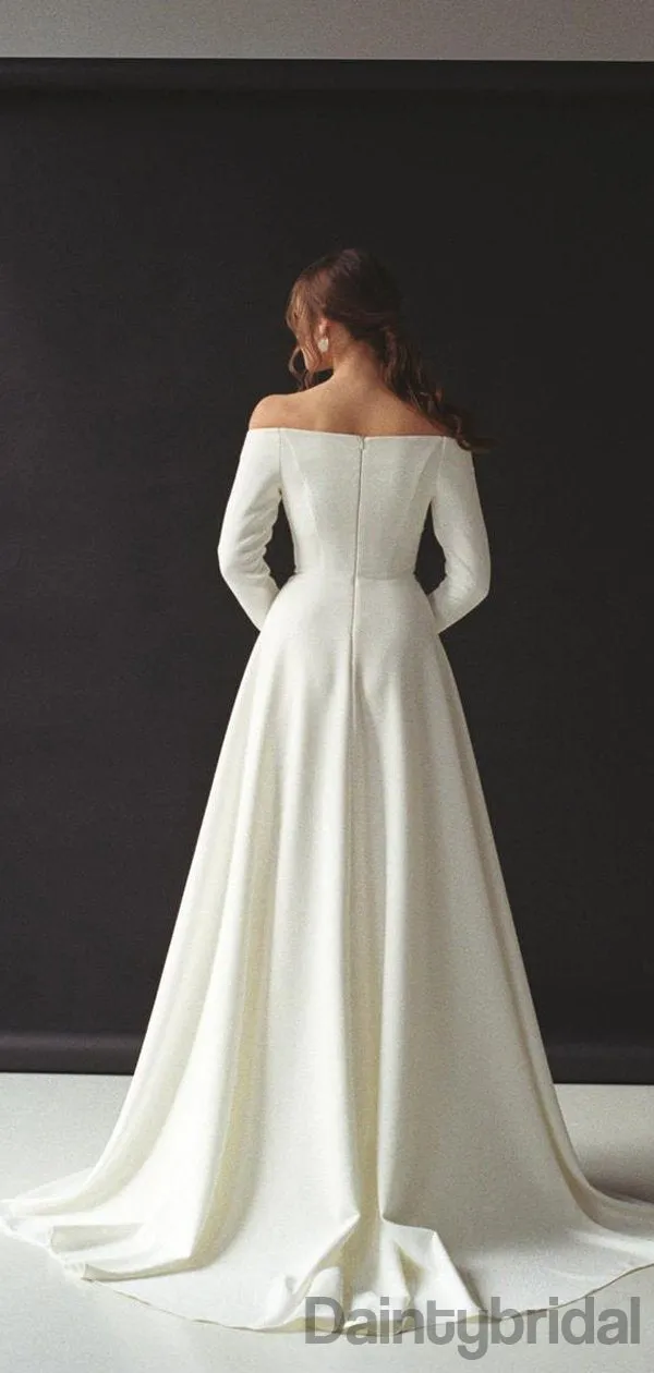 Sweetheart Long Sleeves A-line Zipper Up Prom Dresses.DB10166