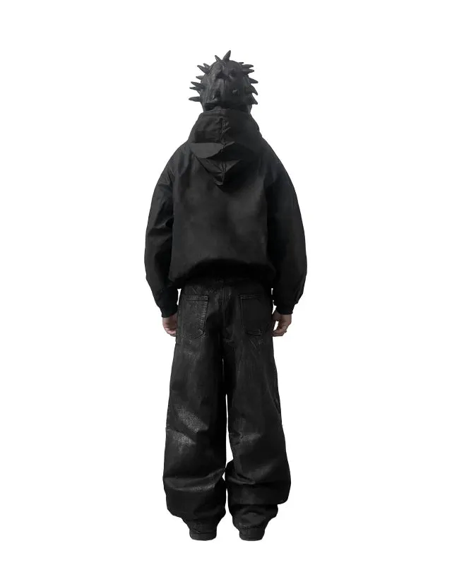 WIDE LEG DENIM, HAND-WAXED