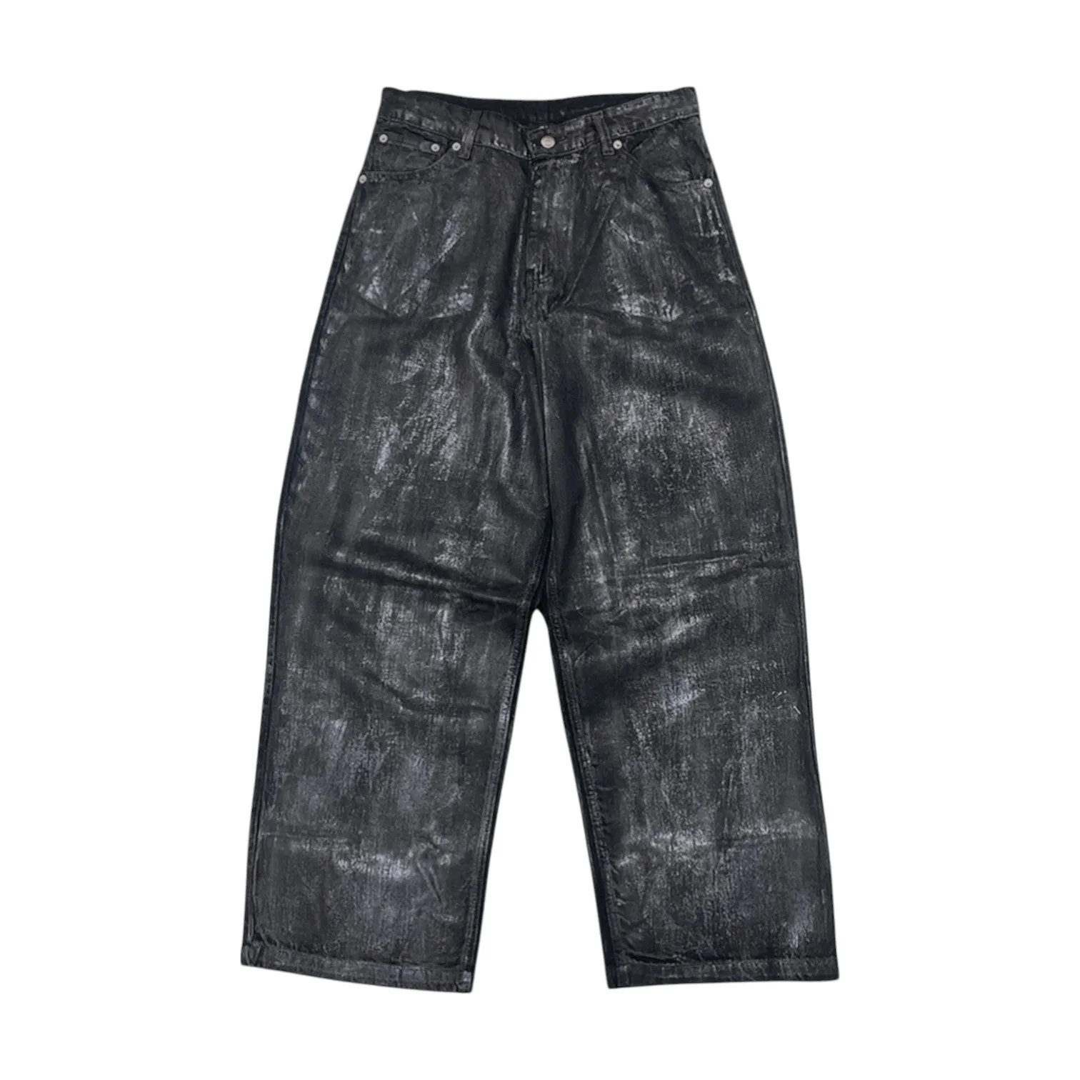 WIDE LEG DENIM, HAND-WAXED