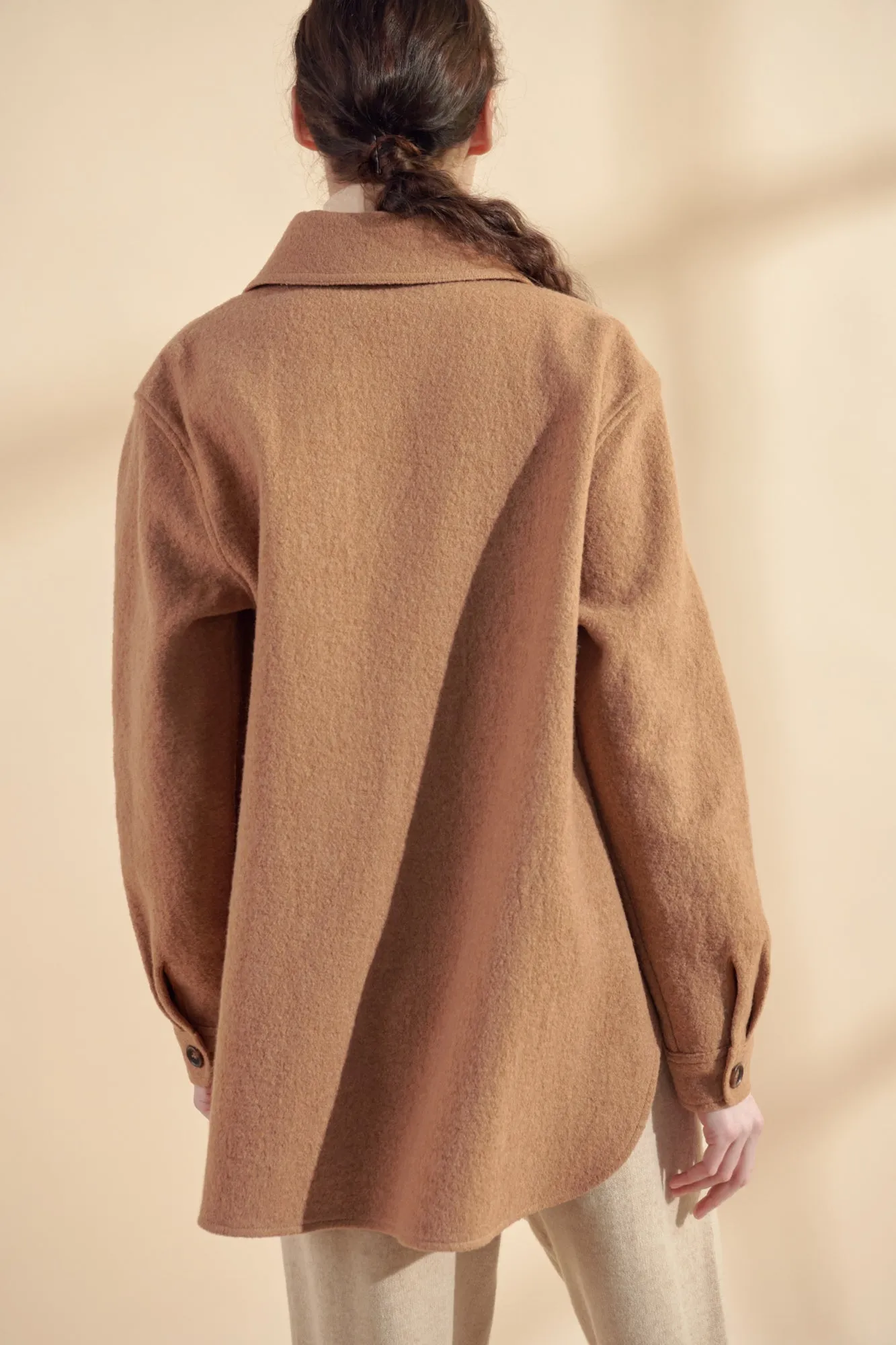 Wool and cotton blend shirts Jacket