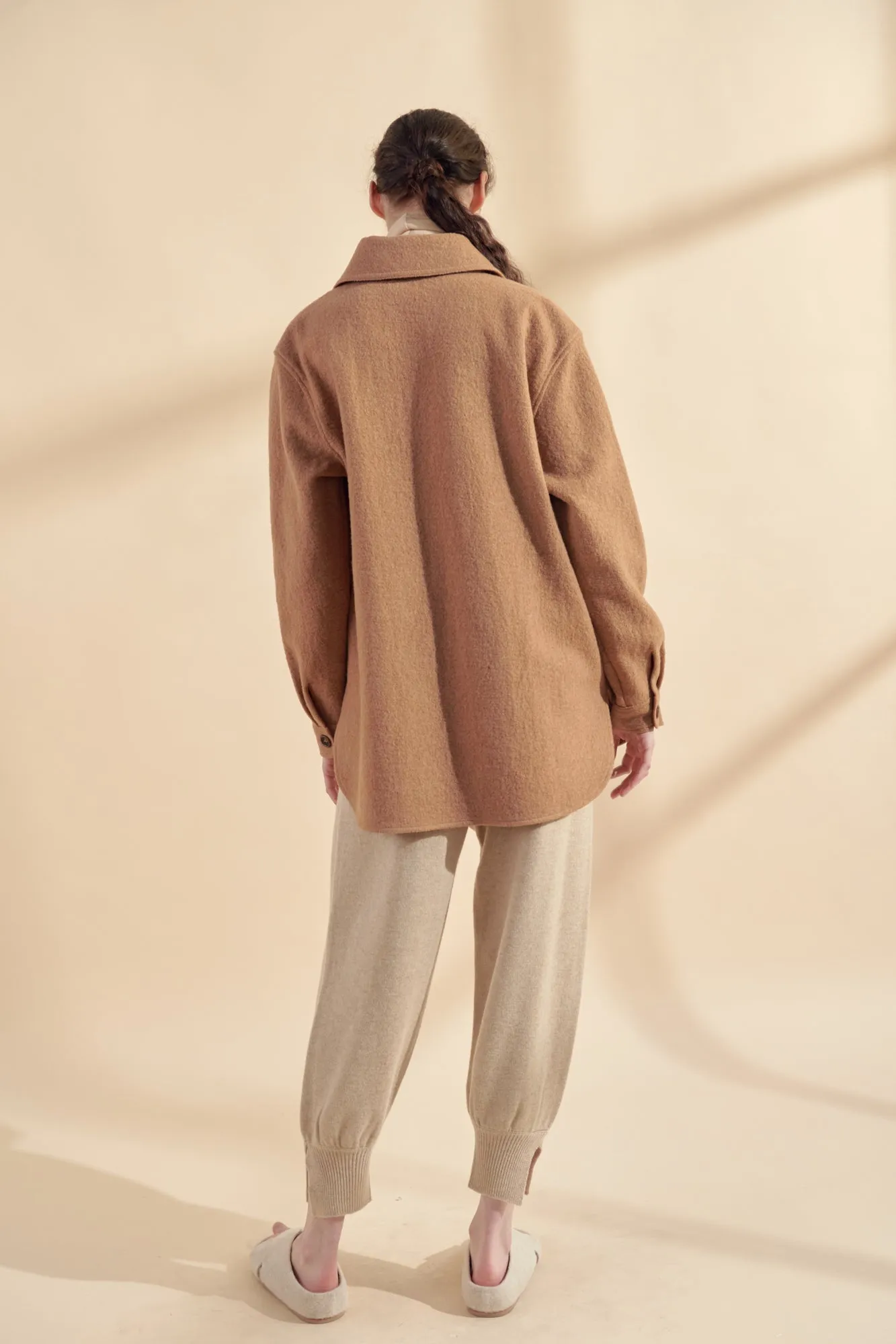 Wool and cotton blend shirts Jacket